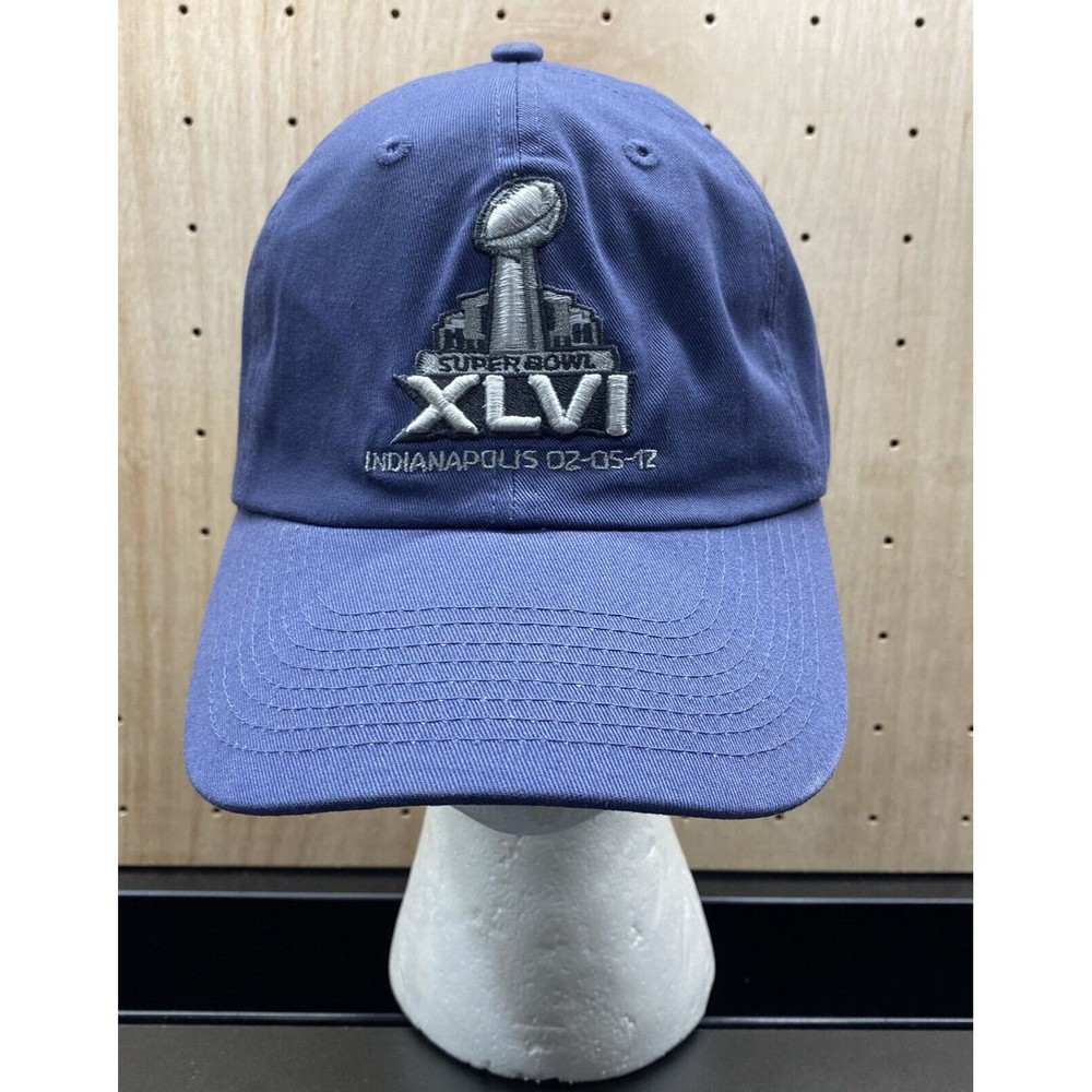 2012 Super Bowl XLVI #46 Indianapolis Gray Ball Cap NFL GIANTS & PATRIOTS